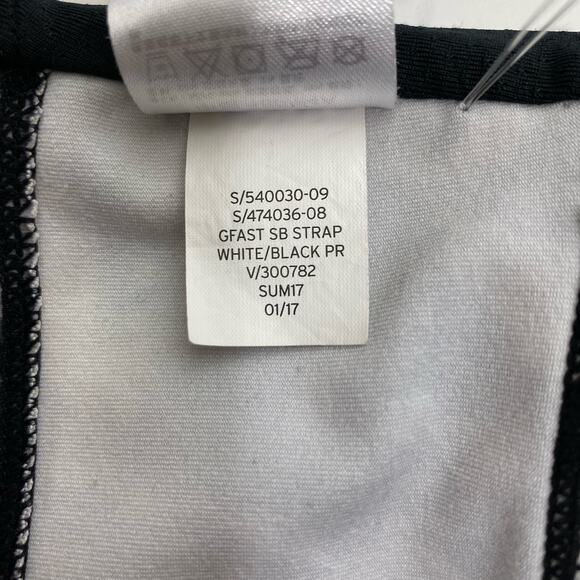 GapFit Eclipse Sports Bra Medium Support Strappy White Black Print XS - Picture 9 of 10